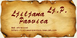 Ljiljana Paovica vizit kartica
